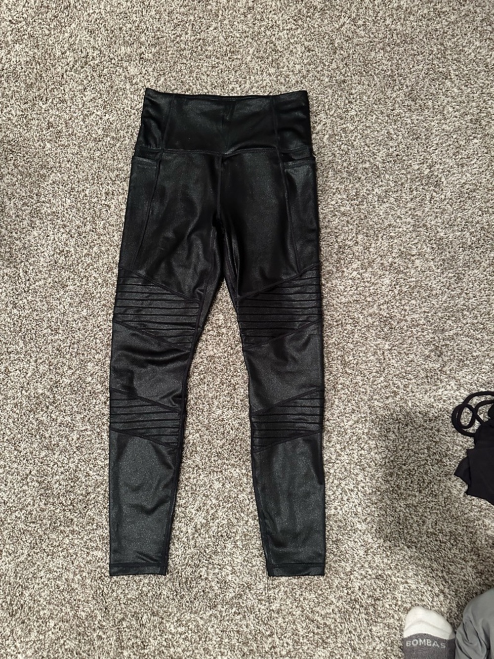 Athleta Black Inclination Moto Tight